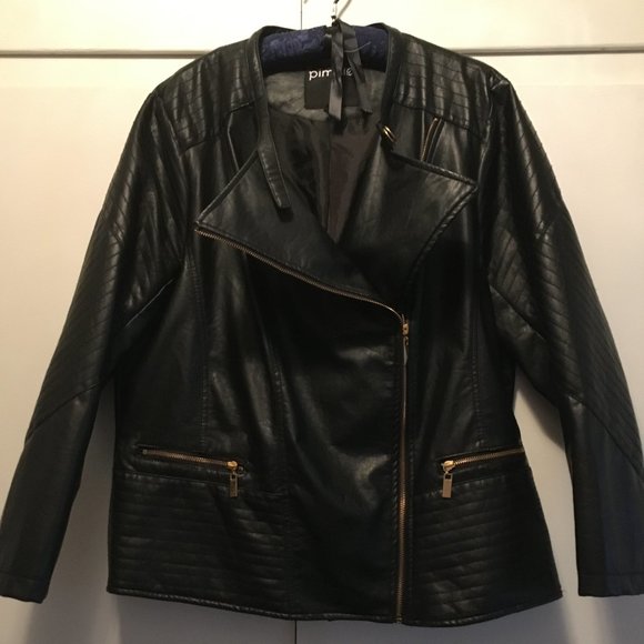 pimkie Jackets & Blazers - Pimkie Faux Leather Moto Black Jacket